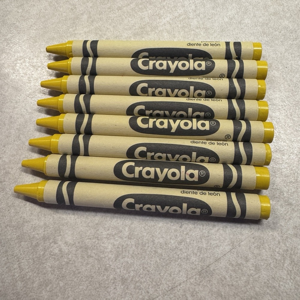 8 Dandelion Crayola Crayon Yellow Color  2017 NEW Lot loose